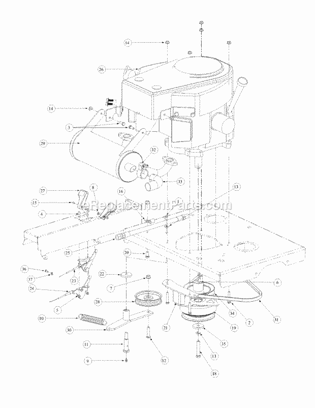 Kawasaki Engine Assembly Diagram and Parts List for M54-KW 53AB5DBW150 Cub Cadet Sprayer